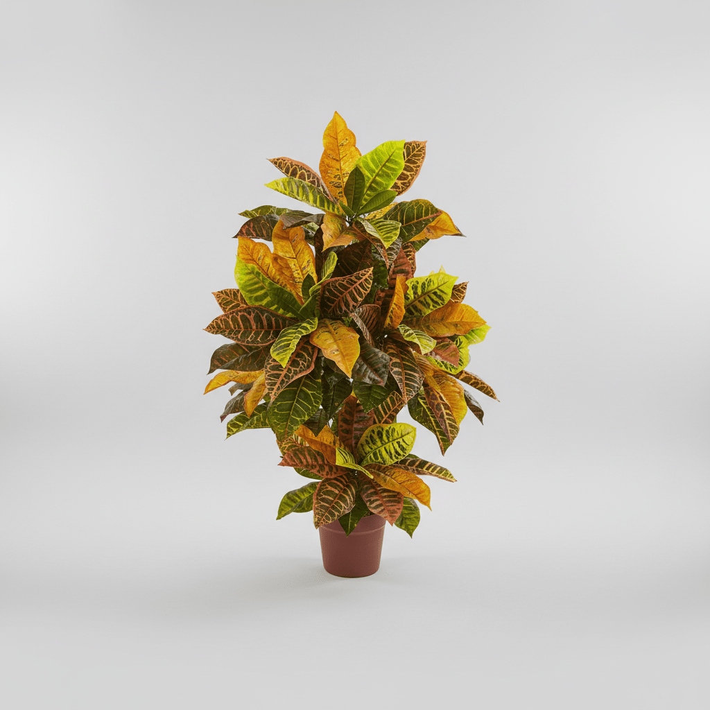 Nearly Natural 39” Croton Artificial Potted Plant (Real Touch)