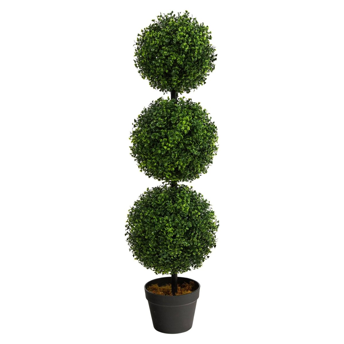 Nearly Natural 3ft Boxwood Triple Ball Topiary Artificial Tree - Indoor/Outdoor