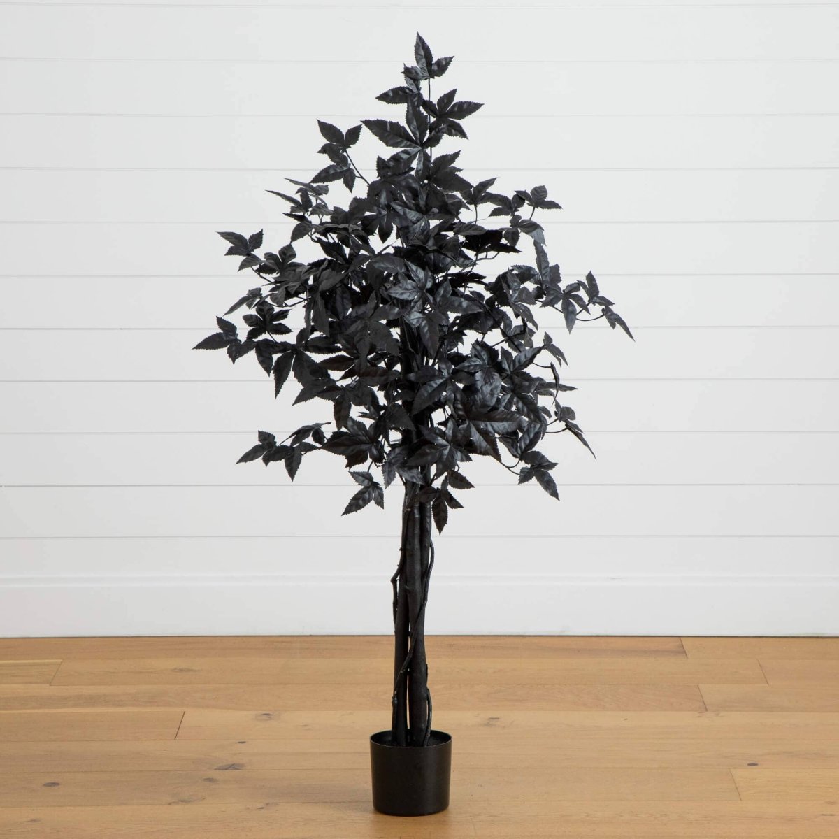 Nearly Natural 4' Artificial Black Maple Halloween Tree with Natural Trunk