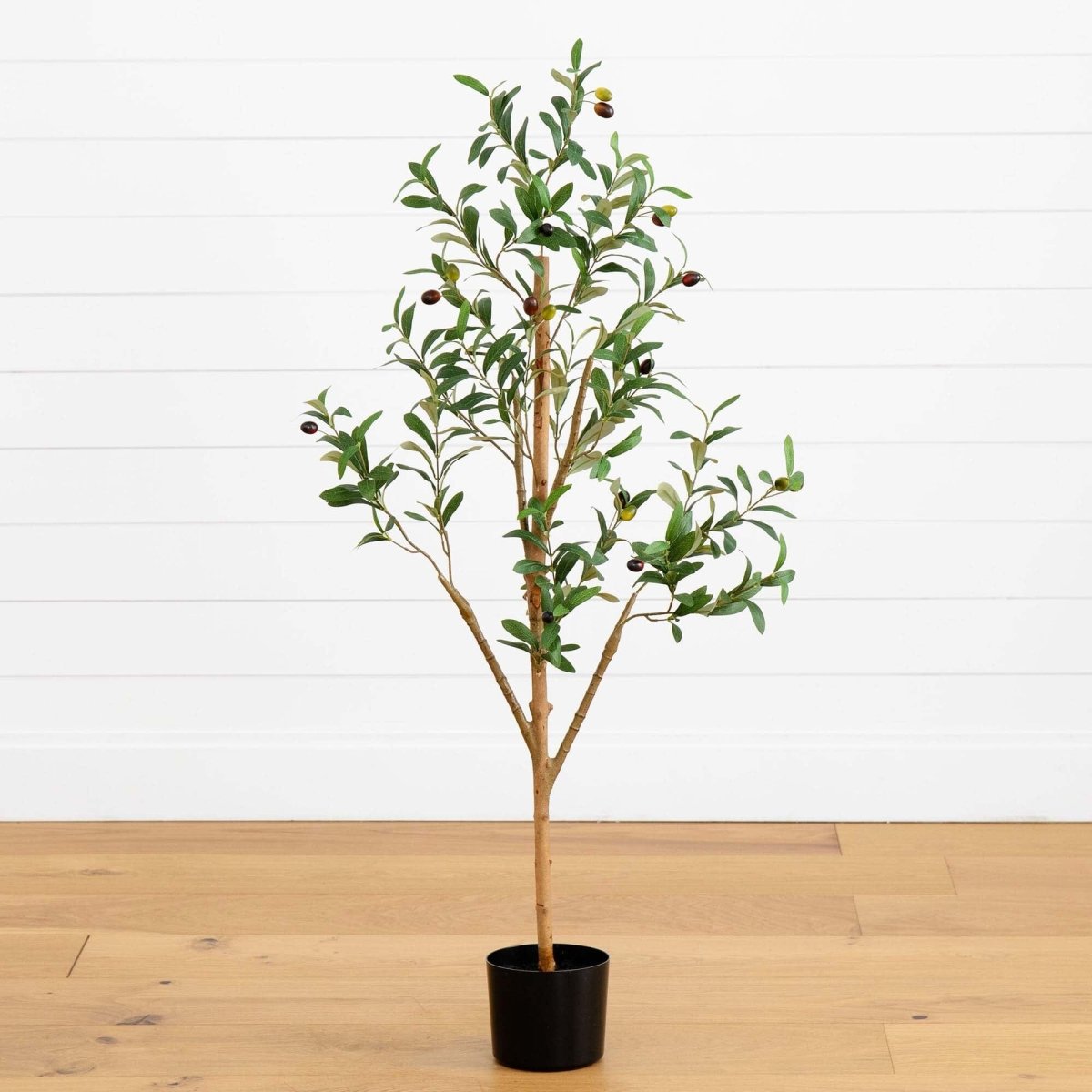Nearly Natural 4’ Artificial Olive Tree with Natural Trunk