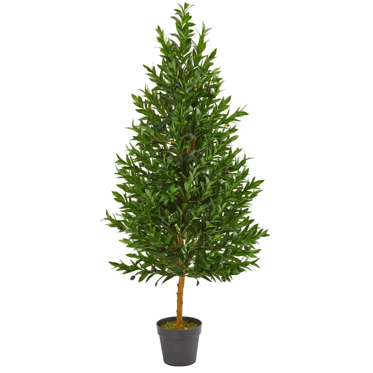 Nearly Natural 4.5’ Olive Cone Topiary Artificial Tree UV Resistant (Indoor/Outdoor)