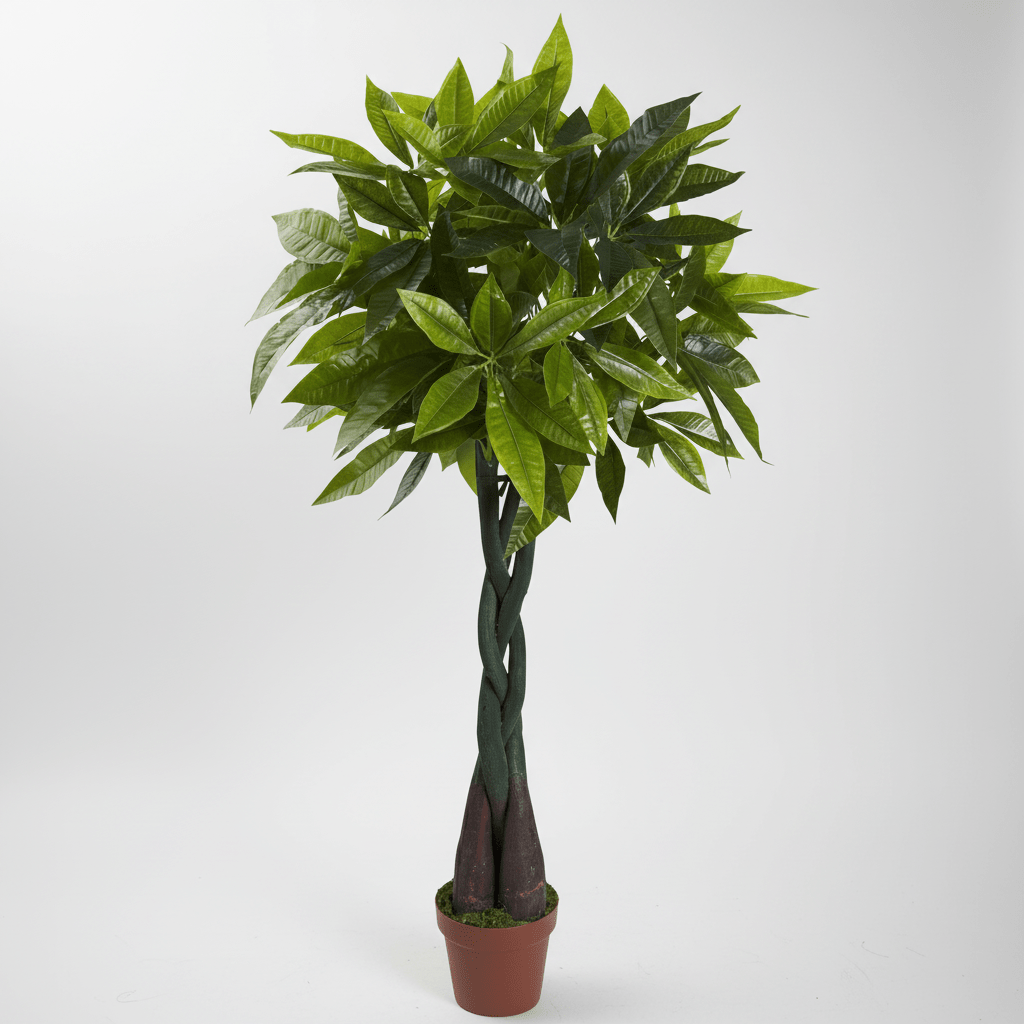 Nearly Natural 4ft Money Plant Artificial Tree - Real Touch Greenery for Home & Office