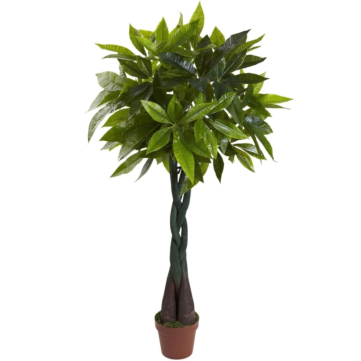 Nearly Natural 4ft Money Plant Artificial Tree - Real Touch Greenery for Home & Office