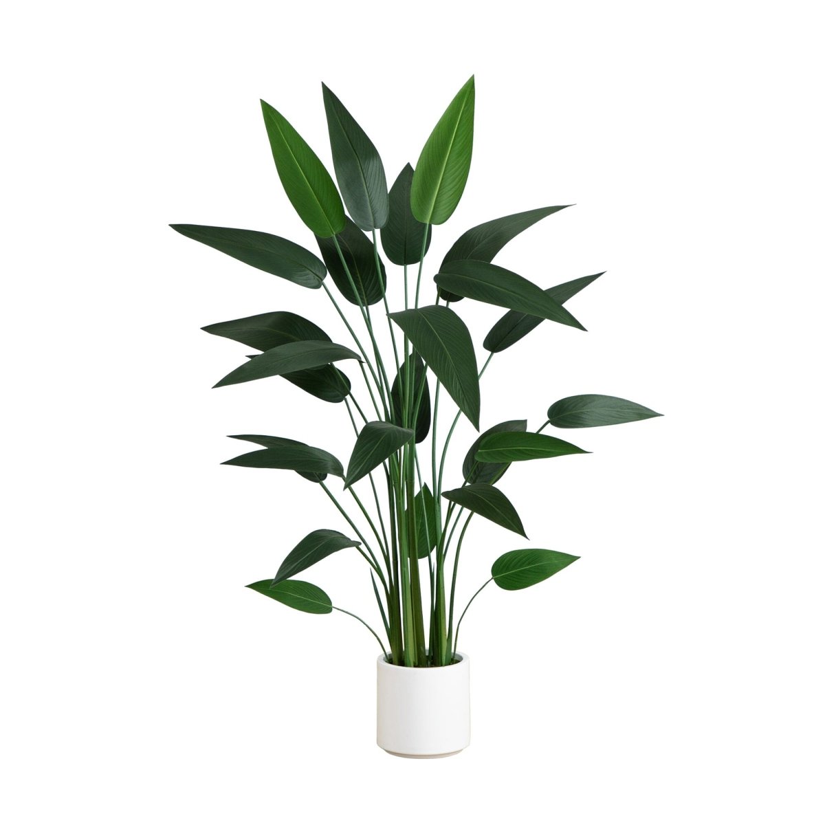 Nearly Natural 5' Artificial Sky Bird Tree in White Planter