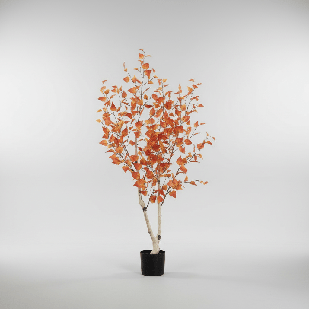 Nearly Natural 5’ Autumn Birch Artificial Fall Tree