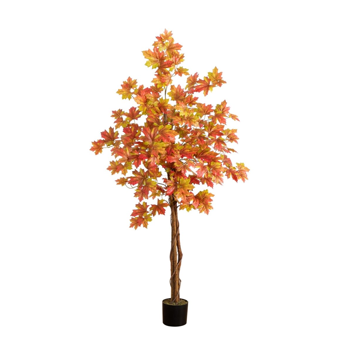 Nearly Natural 5’ Autumn Deluxe Maple Artificial Fall Tree