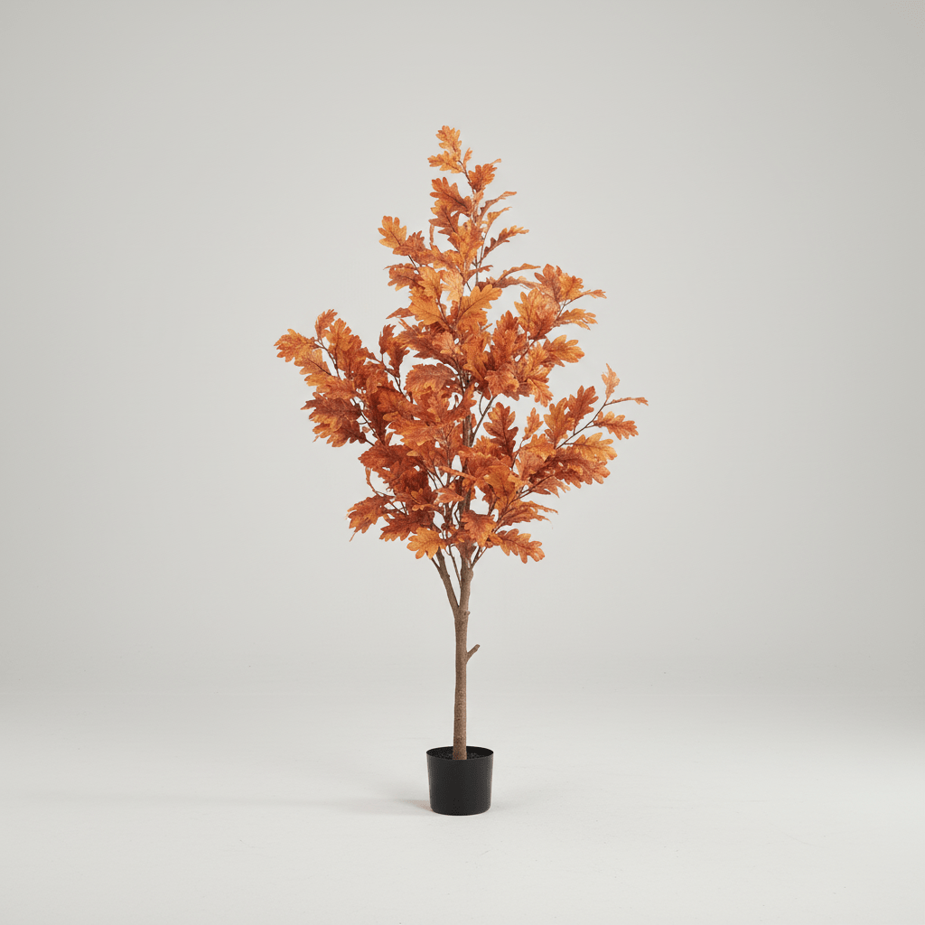 Nearly Natural 5’ Autumn Oak Artificial Fall Tree