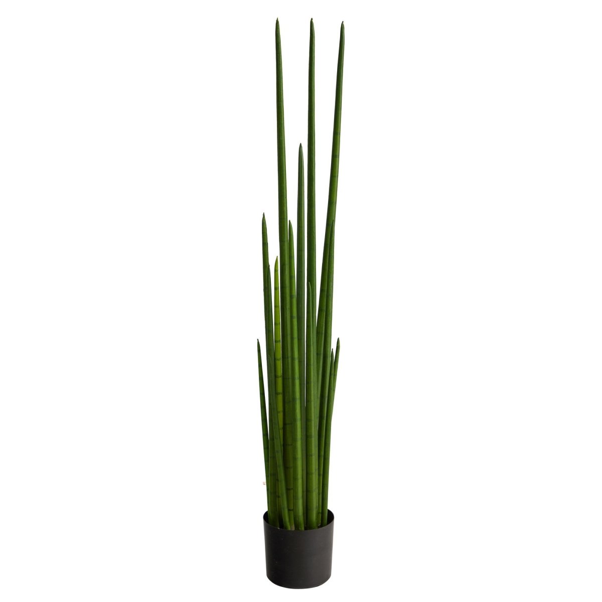 Nearly Natural 5 Ft Artificial Snake Plant - Lifelike Sansevieria in Black Pot