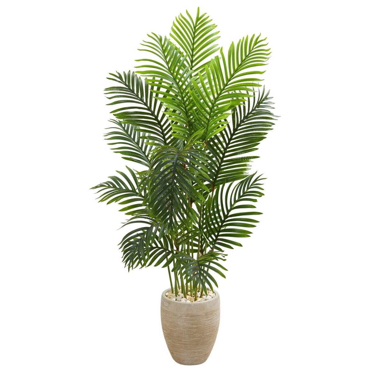 Nearly Natural 5’ Paradise Palm Artificial Tree in Sand Colored Planter