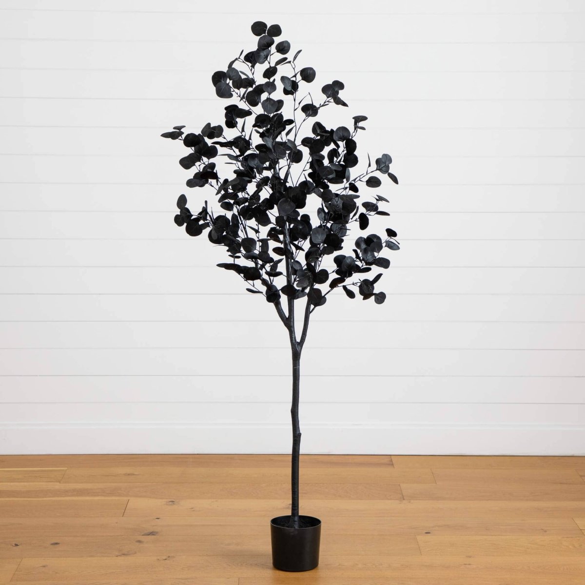 Nearly Natural 6' Artificial Black Eucalyptus Tree for Halloween