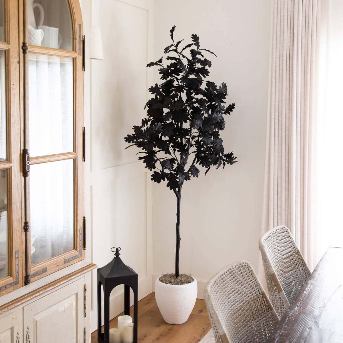 Nearly Natural 6' Artificial Black Oak Tree for Halloween