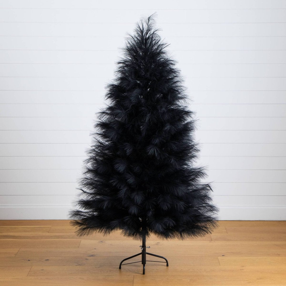 Nearly Natural 6' Artificial Black Pampas Grass Tree for Halloween & Christmas