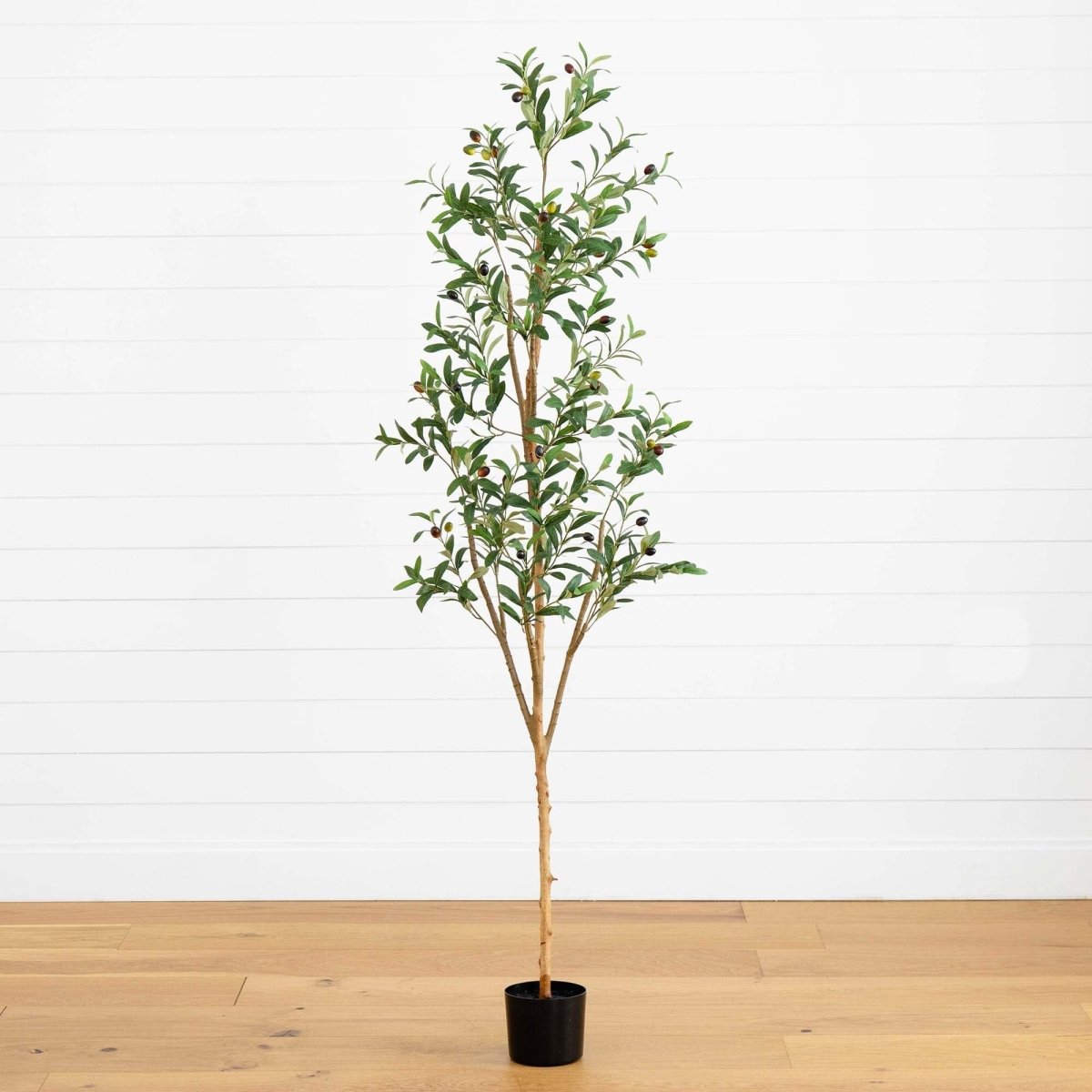 Nearly Natural 6’ Artificial Olive Tree with Natural Trunk