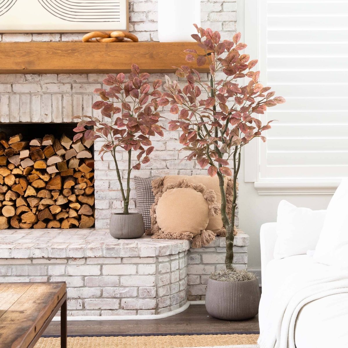 Nearly Natural 6’ Autumn Dogwood Artificial Fall Tree