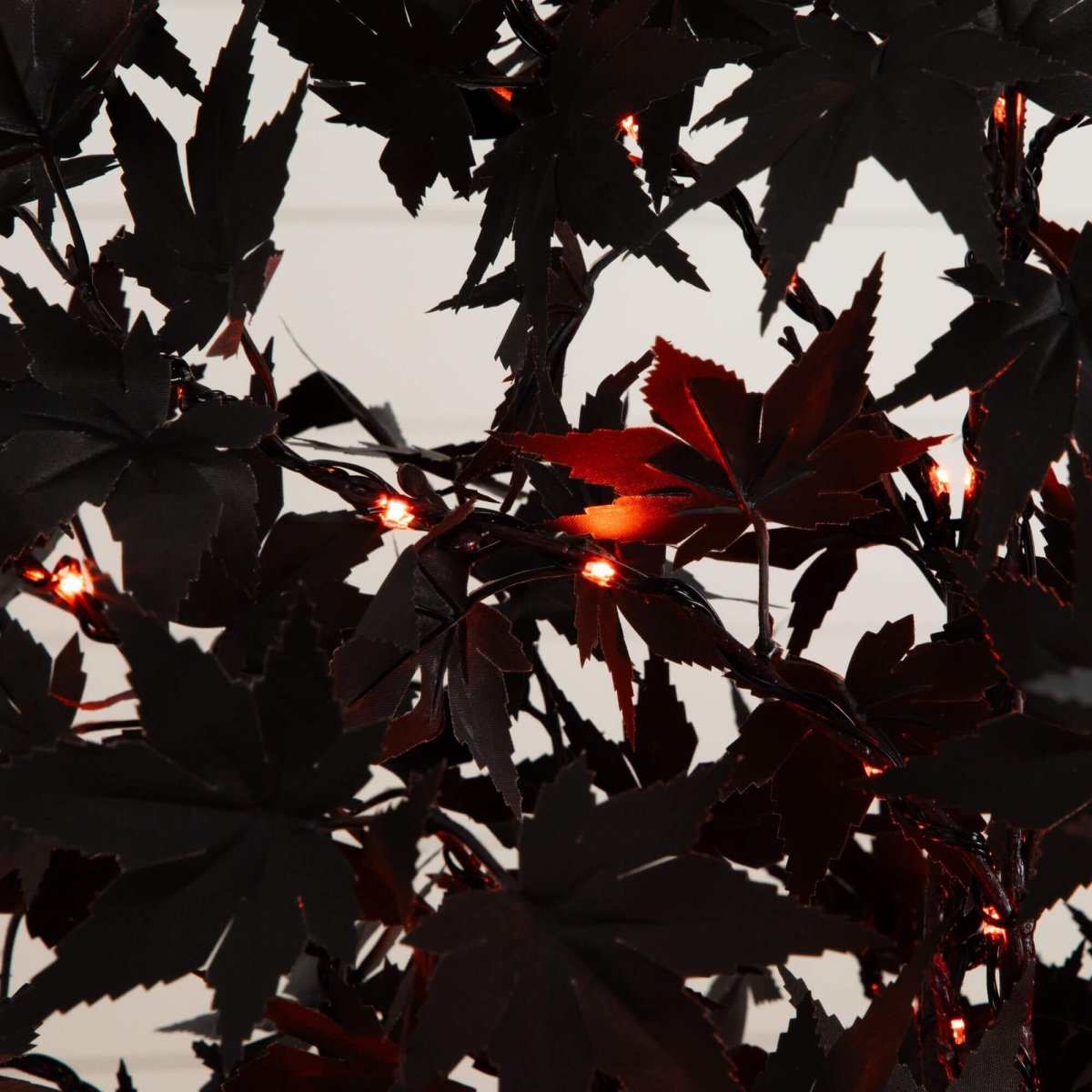 Nearly Natural 6' Pre-Lit Halloween Black Maple Tree with 300 Orange & Purple LEDs