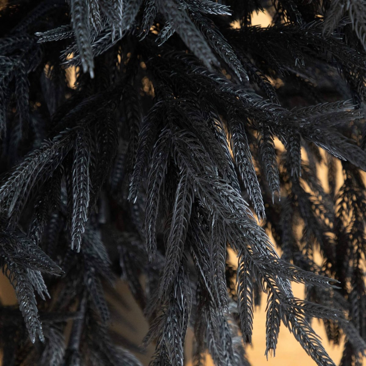 Nearly Natural 6' Real Touch Black Norfolk Pine Tree for Halloween & Christmas