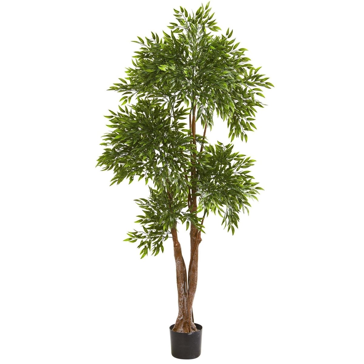 Nearly Natural 69” Ruscus Artificial Tree UV Resistant (Indoor/Outdoor)