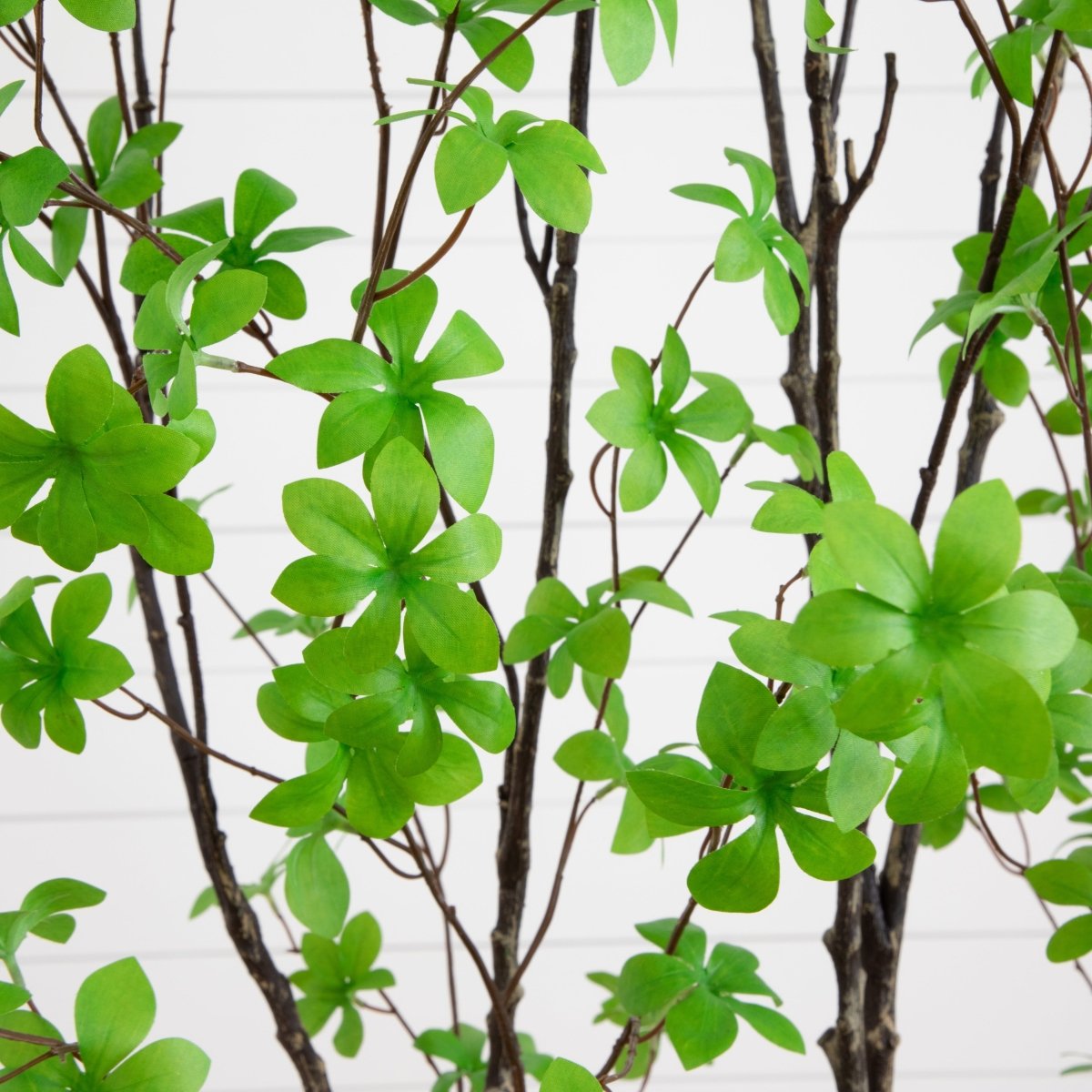 Nearly Natural 7’ Artificial Enkianthus Tree with Resin Stone Planter