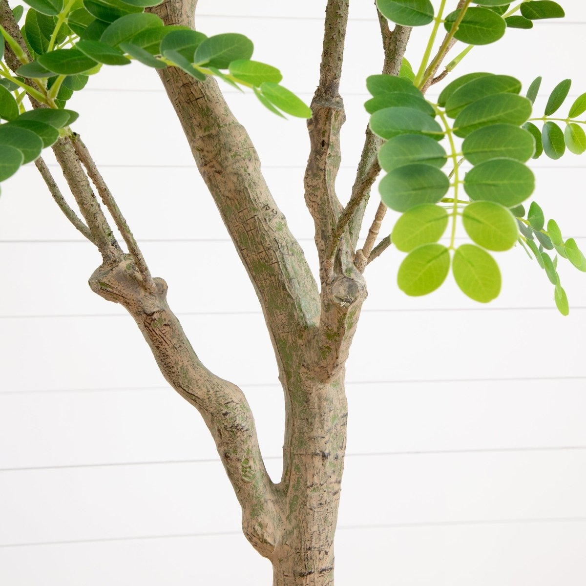 Nearly Natural 7.5’ Artificial Greco Locust Citrus Tree in Decorative Planter