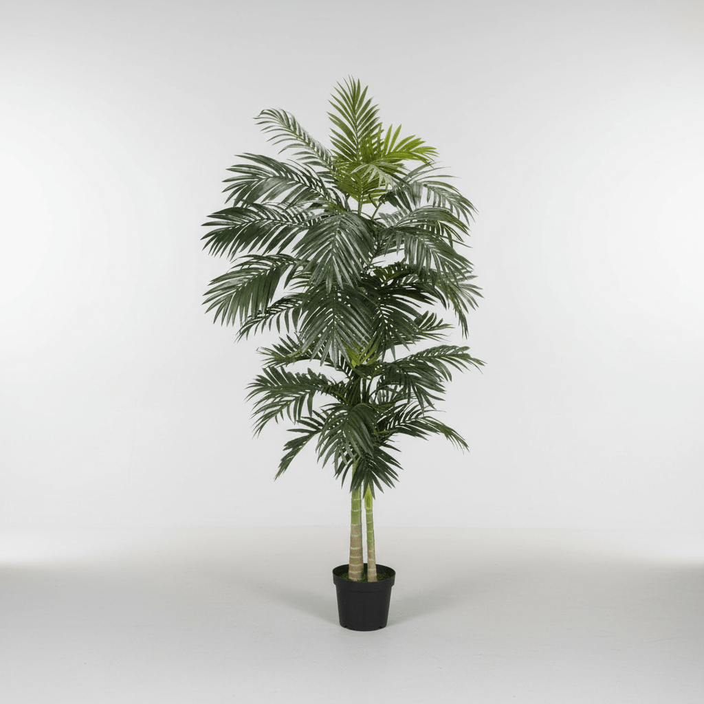 Nearly Natural 8' Golden Cane Palm Silk Artificial Tree