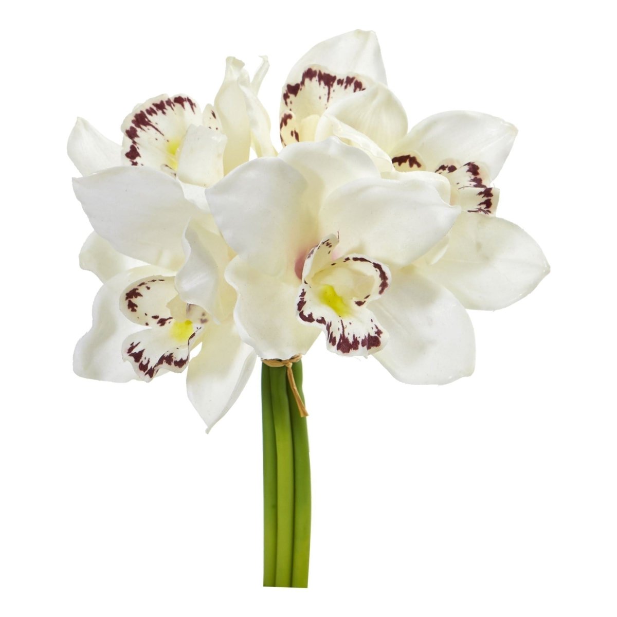 Nearly Natural 9” Cymbidium Orchid Artificial Flower Bundle (Set of 6)