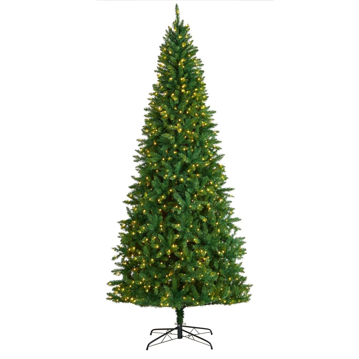 Nearly Natural 9' Green Valley Fir Pre - Lit Christmas Tree - 800 LED Lights