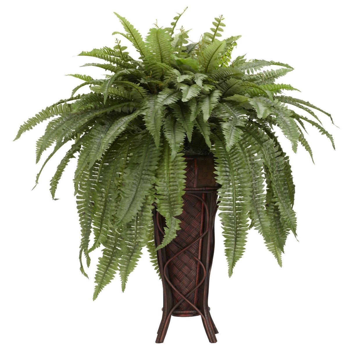 Nearly Natural Boston Fern w/Stand Silk Plant