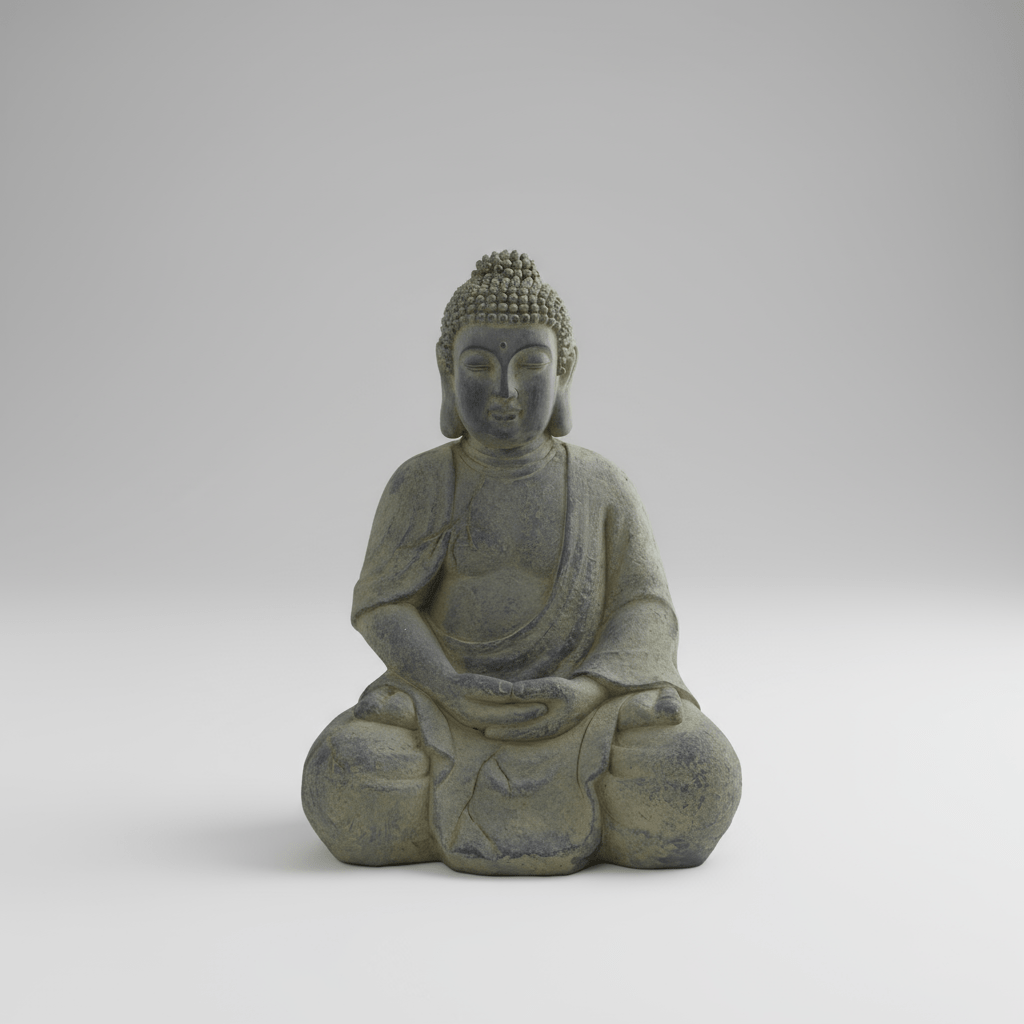 Nearly Natural Buddha Statue 19.75" - Lotus Pose Indoor/Outdoor Garden Decor