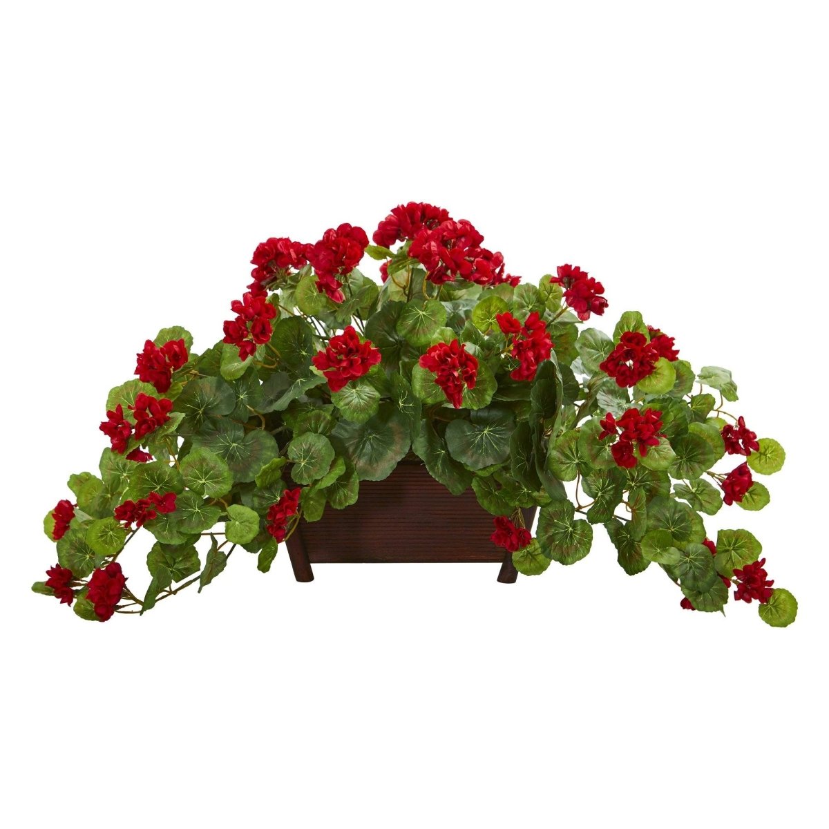 Nearly Natural Geranium Artificial Plant in Decorative Planter