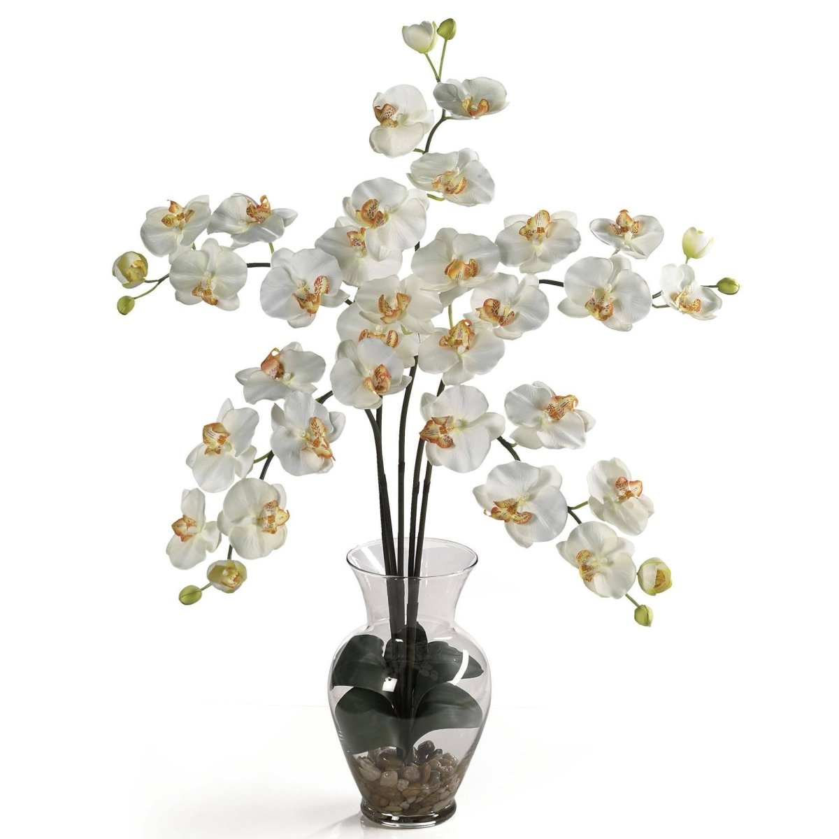 Nearly Natural Phalaenopsis Liquid Illusion Silk Flower Arrangement