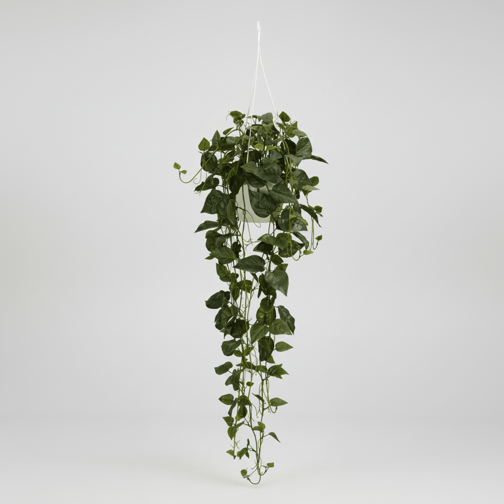Nearly Natural Philodendron Hanging Basket Silk Plant