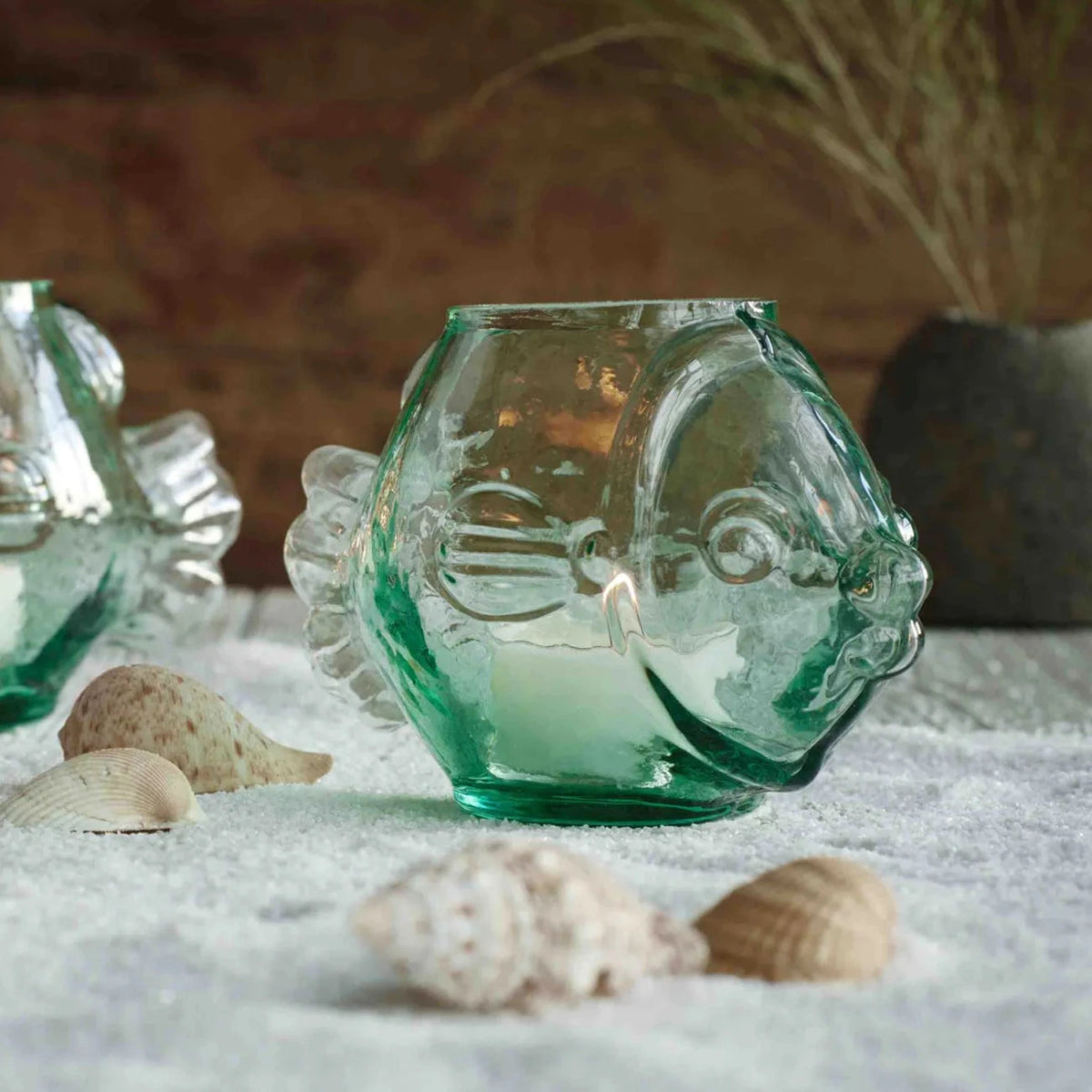 texxture Neptune™ Fish Candleholder - lily & onyx