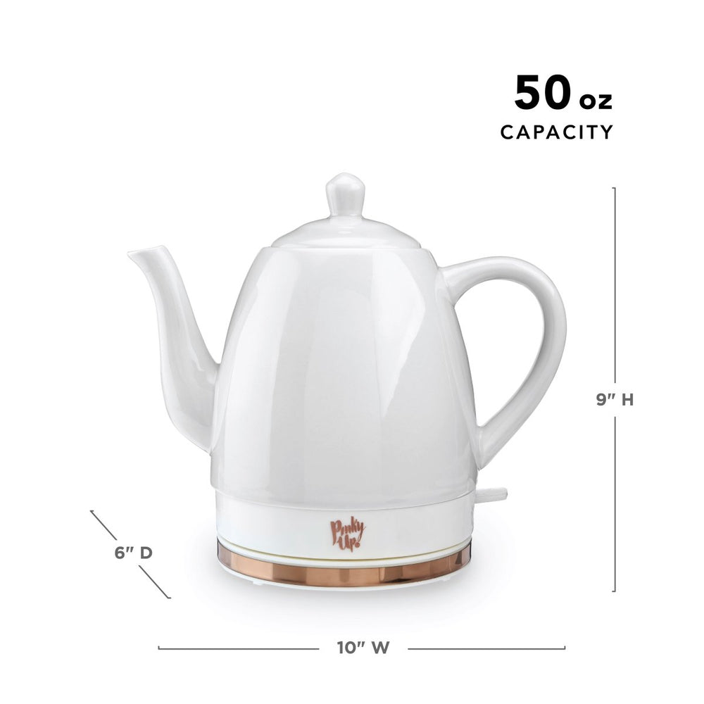 
                      
                        Pinky Up Tea Noelle Ceramic Electric Tea Kettle, Grey - lily & onyx
                      
                    
