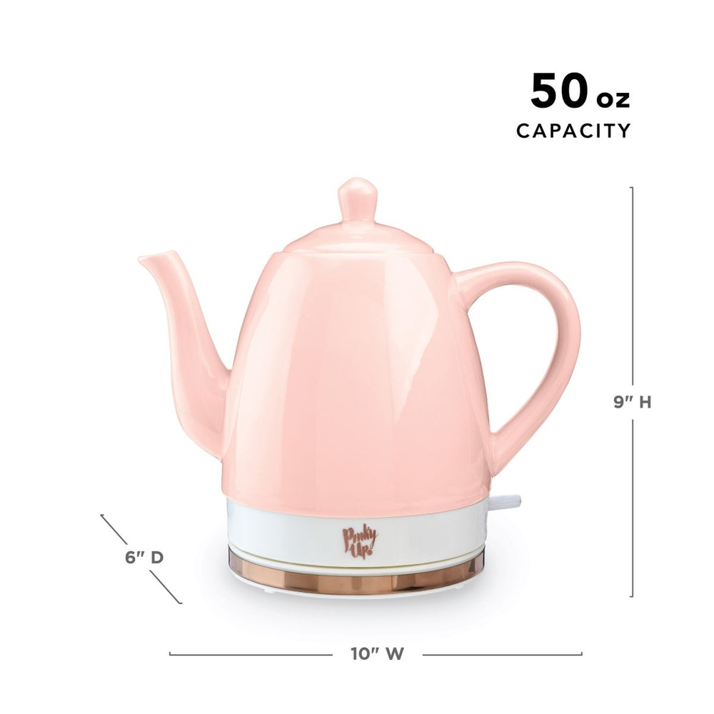 
                      
                        Pinky Up Tea Noelle™ Pink Ceramic Electric Tea Kettle - lily & onyx
                      
                    