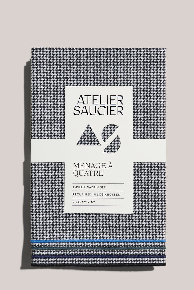 ATELIER SAUCIER Noir Royale Napkins | Set of 4 - lily & onyx