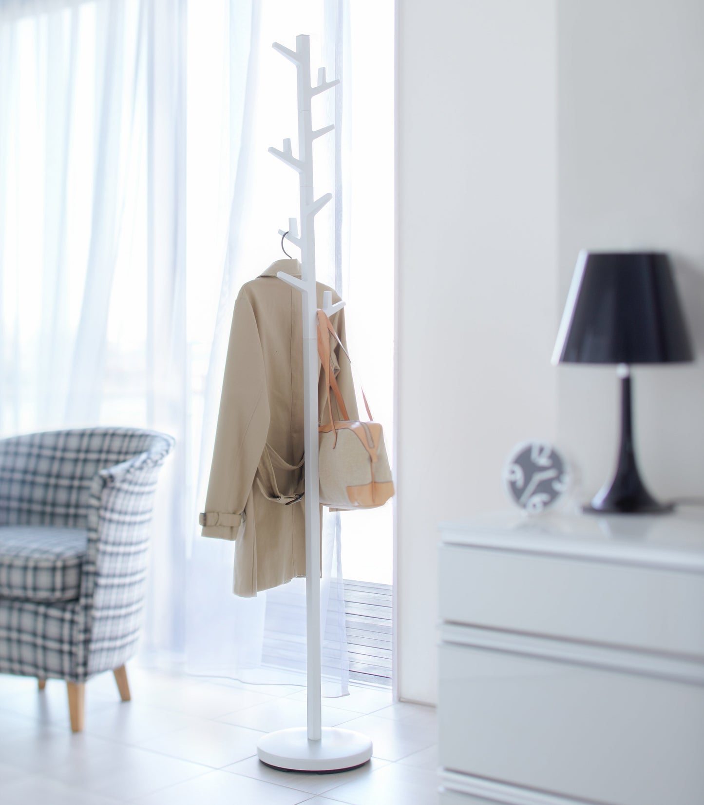 Steel Coat Rack, 69" H