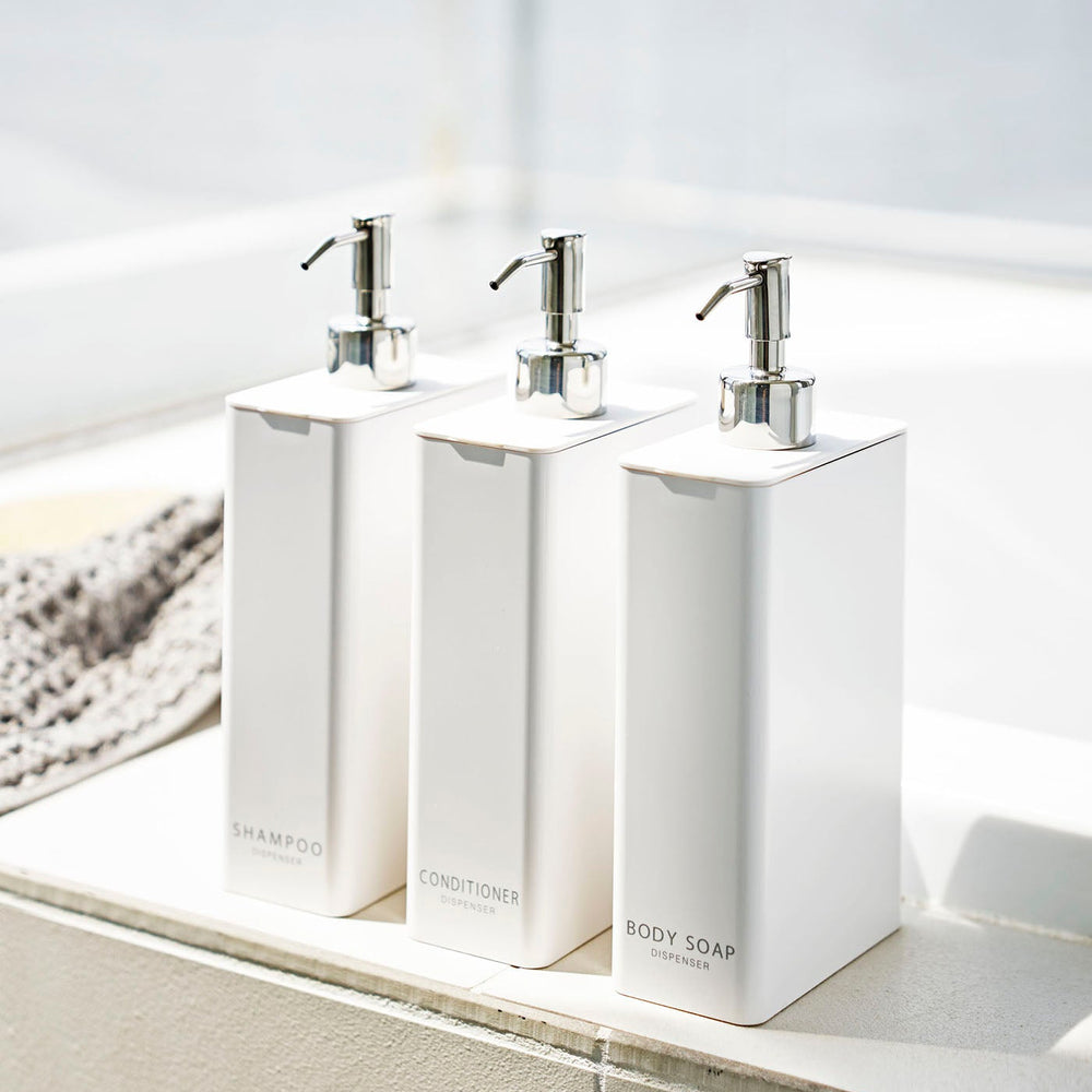 Rectangle Dispenser Bundle - Shampoo, Conditioner, and Body Soap