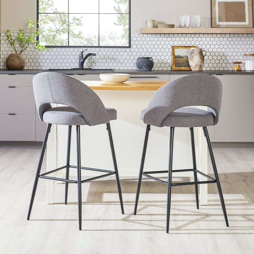 
                      
                        Walker Edison O Modern 2 - Piece Minimalist Upholstered Bar Stool Set - lily & onyx
                      
                    