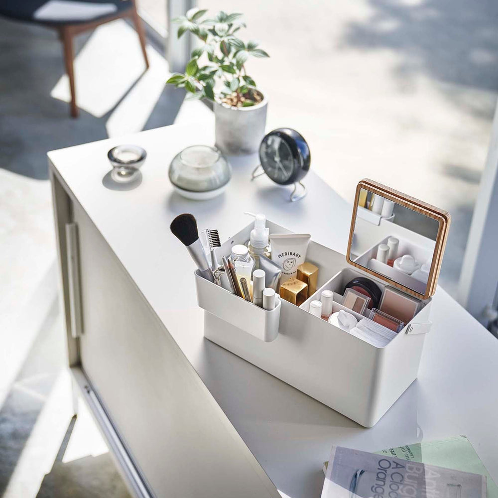 Makeup Organizer with Mirror