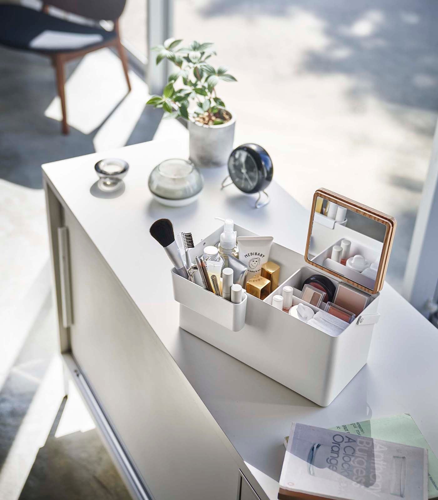 Makeup Organizer with Mirror