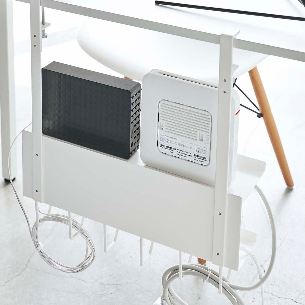 
                      
                        Under-Desk Steel Cable & Router Storage Rack
                      
                    