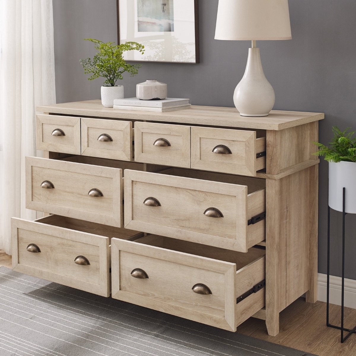Walker Edison Odette Transitional Farmhouse Collection (Dresser or Nightstand) - lily & onyx
