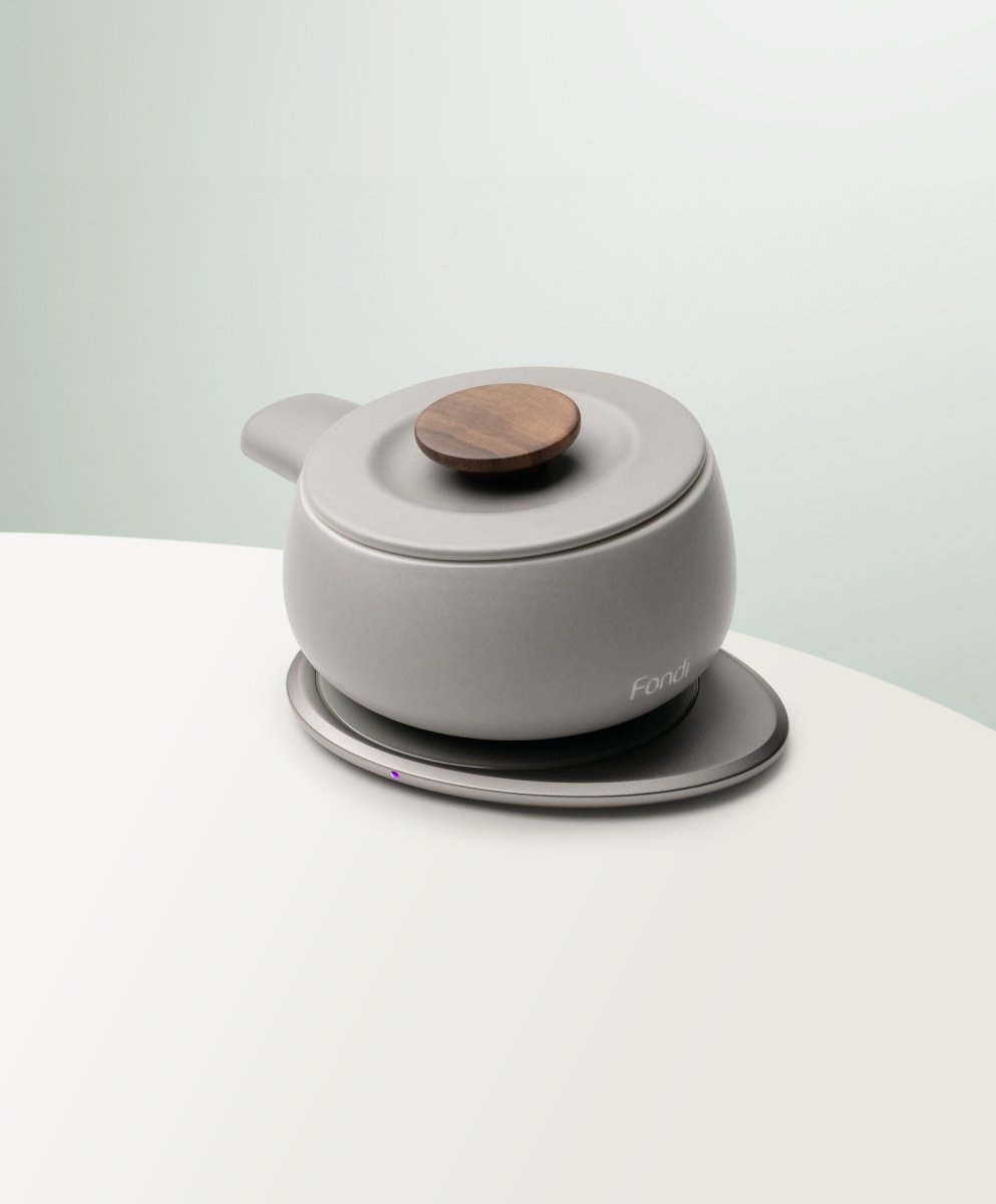 OHOM Fondi Self - Heating Fondue Set - Soft Gray