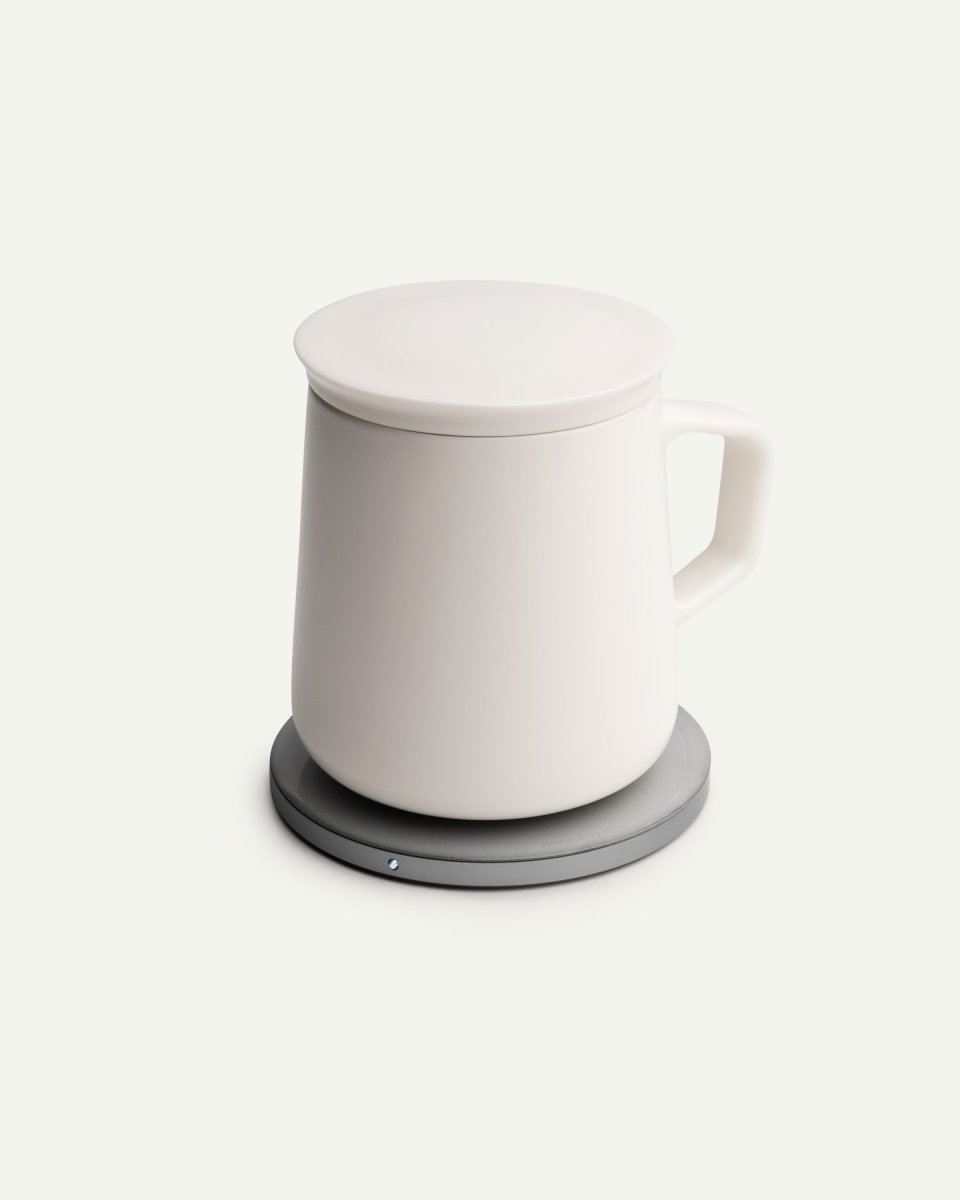 OHOM Neo Self-Heating Mug & Wireless Charger Set - Jasmine White