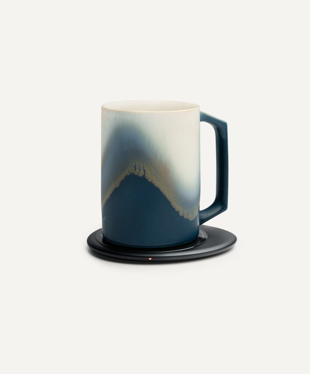 OHOM Ui Artist Collection Set - Arctic Radiance | Self - Heating Mug & Wireless Charger
