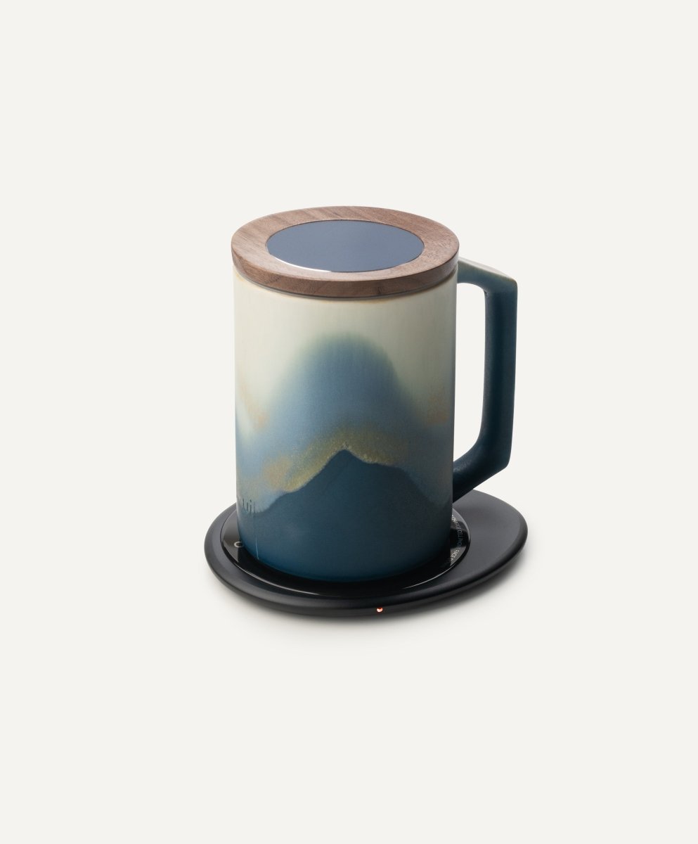 OHOM Ui Artist Collection Set - Arctic Radiance | Self - Heating Mug & Wireless Charger