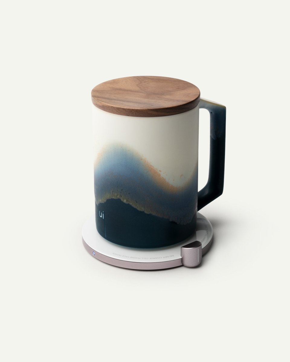 OHOM Ui Artist Collection Set - Arctic Radiance | Self-Heating Mug & Wireless Charger