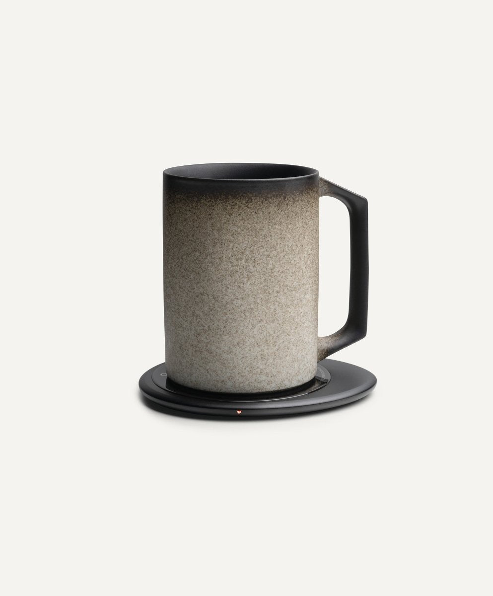 OHOM Ui Artist Collection Set - Iron Noir | Self - Heating Mug & Wireless Charger