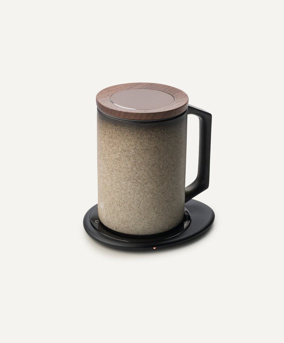 OHOM Ui Artist Collection Set - Iron Noir | Self - Heating Mug & Wireless Charger