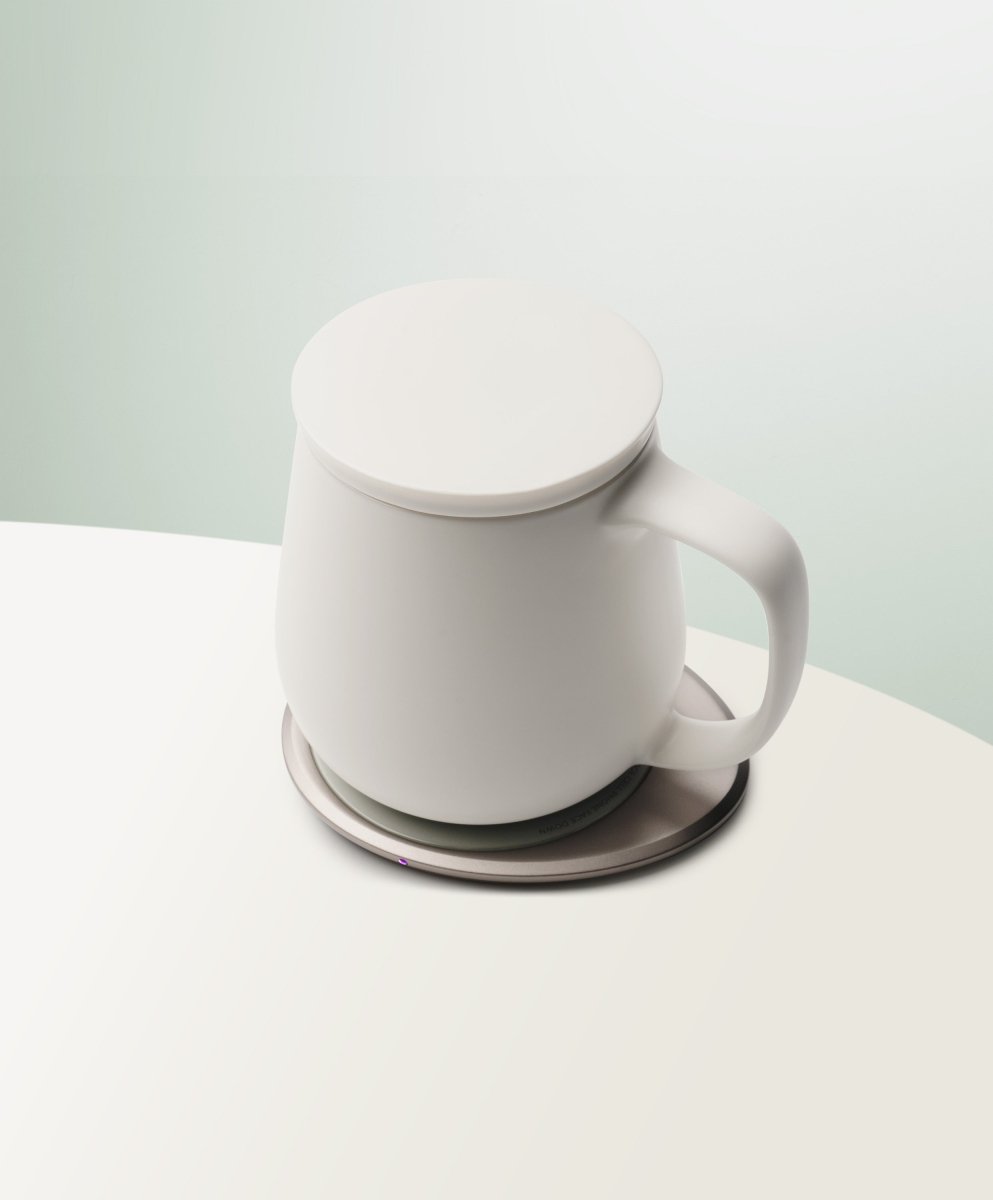 OHOM Ui+ Self - Heating Mug & Wireless Charger Set - Jasmine White